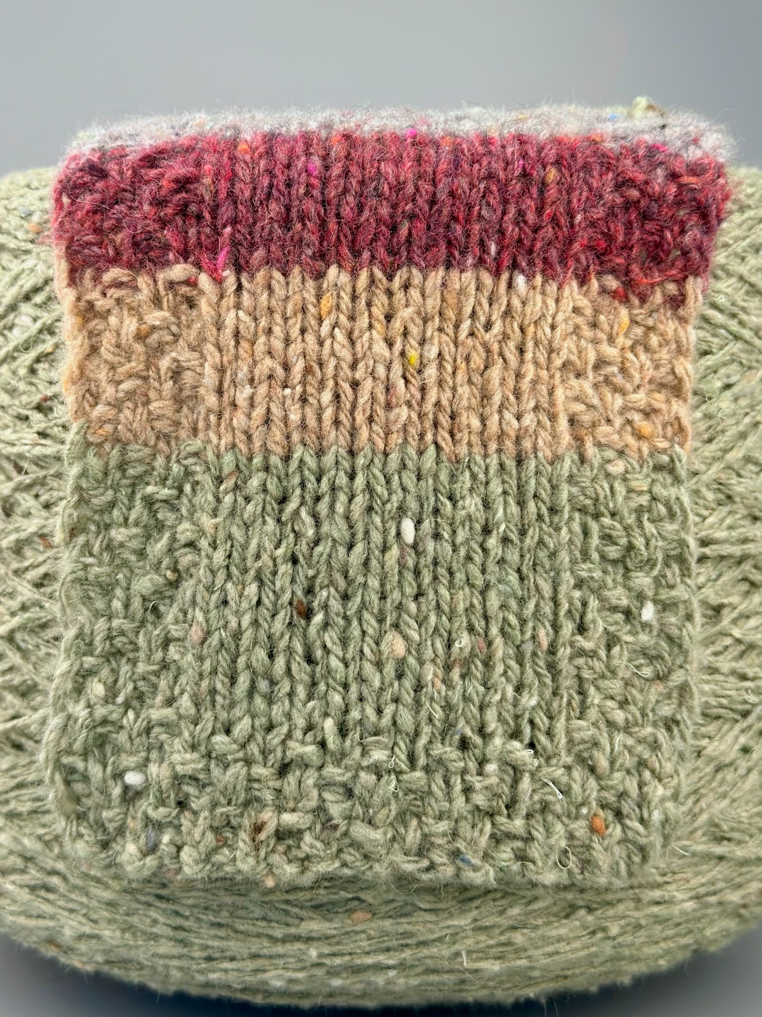 The Royal Collection Tweed Nm 2/6000 aus Kaschmir, Wolle und Seide col. Salbeigrün foto 3